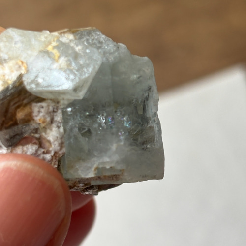 天然のブルーアクアマリンと雲母Blue Aquamarine With Mica 天然アクアマリン 3.96ct