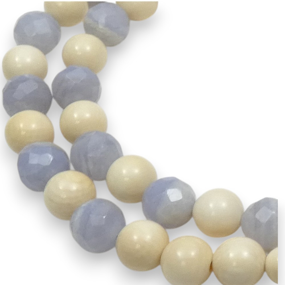 象牙・カルセドニーネックレス希少 種の保存法認定証付（環境省・経済産業省）B196