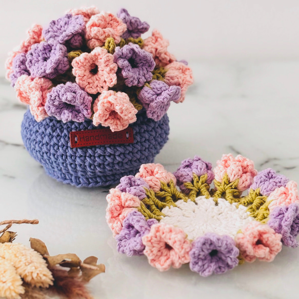 枯れない飾れるお花のコースターセット その他キッチン小物 minuitArte