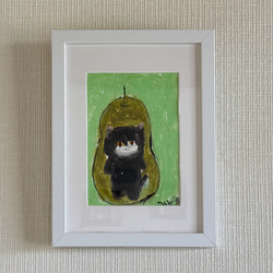 絵画 | イラストポスター 08 ☆ 【ベッドサイドで遊んでいる橘猫
