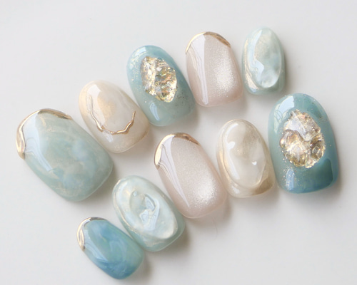 【@シトラス】ネイルチップ５品 SUMMER design』シトラスネイルチップ(ライム) その他