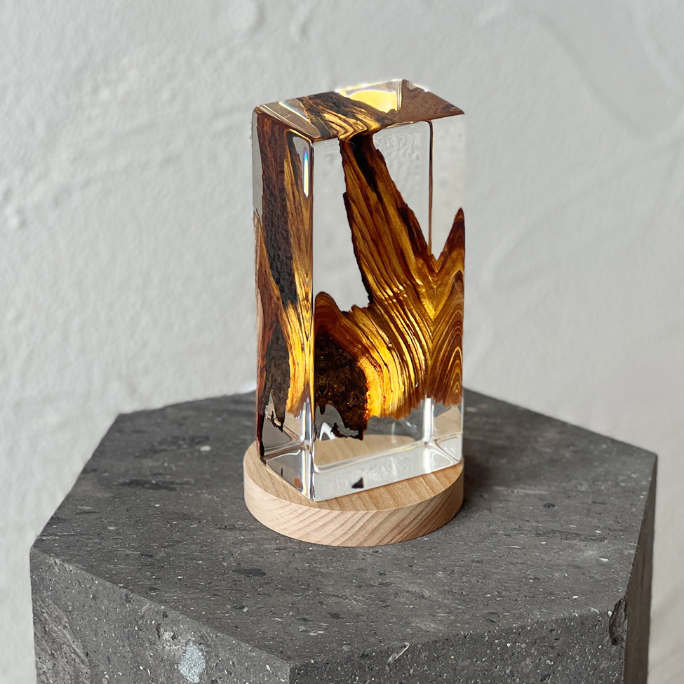 レジンスクエア スタンダード Mサイズ 縦:5.5cm 横:7.5cm 高さ:17cm 卓上ライト ランプ レジンアート