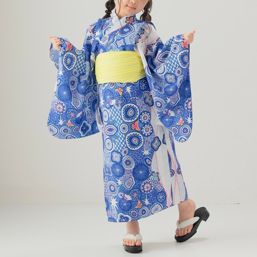 九谷焼作家が描く文様 子供浴衣・帯セット 夢見紋【KUTANI×KIMONO