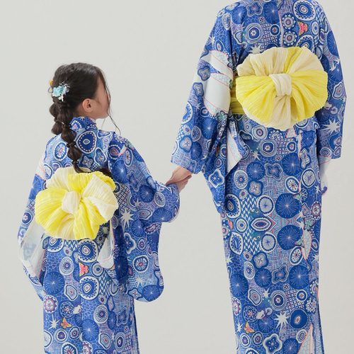 九谷焼作家が描く文様 子供浴衣・帯セット 夢見紋【KUTANI×KIMONO