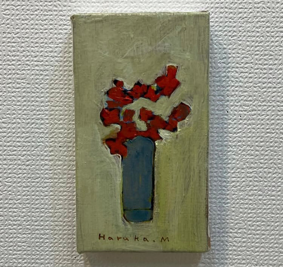 赤い花のかたち 絵画 haruka831m 通販 19472448｜Creema(クリーマ)