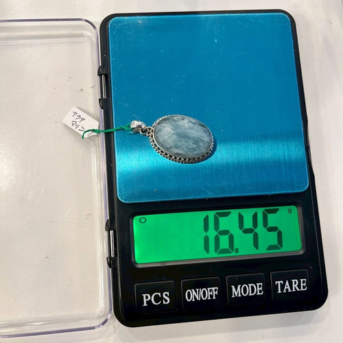 ペンダントトップ 天然石 シルバー925 アクアマリン ブルー 大粒