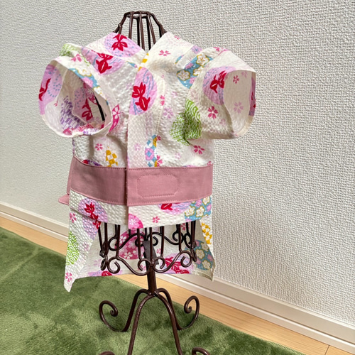 ☆新作犬服⭐︎浴衣 女の子用 リップル 和柄 金魚 ペット服