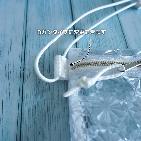 Creema限定 ひんやり涼しげ『氷かばん』撥水PVCサコッシュ｜軽量・ポシェット 夏のお出かけ・フェス・プール・旅 12枚目の画像