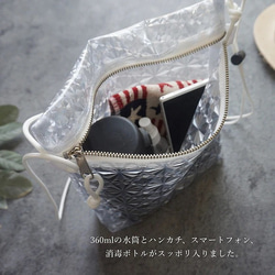 Creema限定 ひんやり涼しげ『氷かばん』撥水PVCサコッシュ｜軽量・ポシェット 夏のお出かけ・フェス・プール・旅 9枚目の画像