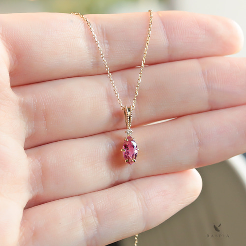 k18ピンクトルマリンダイヤモンドトップ