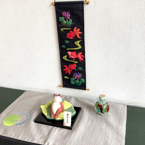 伝統織物のトップブランド塩沢織 押し絵ロングタペストリー 涼風