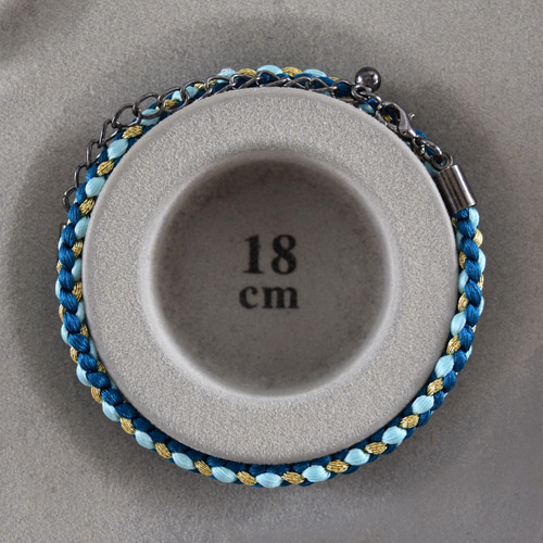 藤三郎X京都あさひ屋 正絹 金具留め 『君の名は。』 組紐 二重巻き