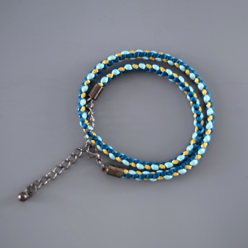 藤三郎X京都あさひ屋 正絹 金具留め 『君の名は。』 組紐 二重巻き