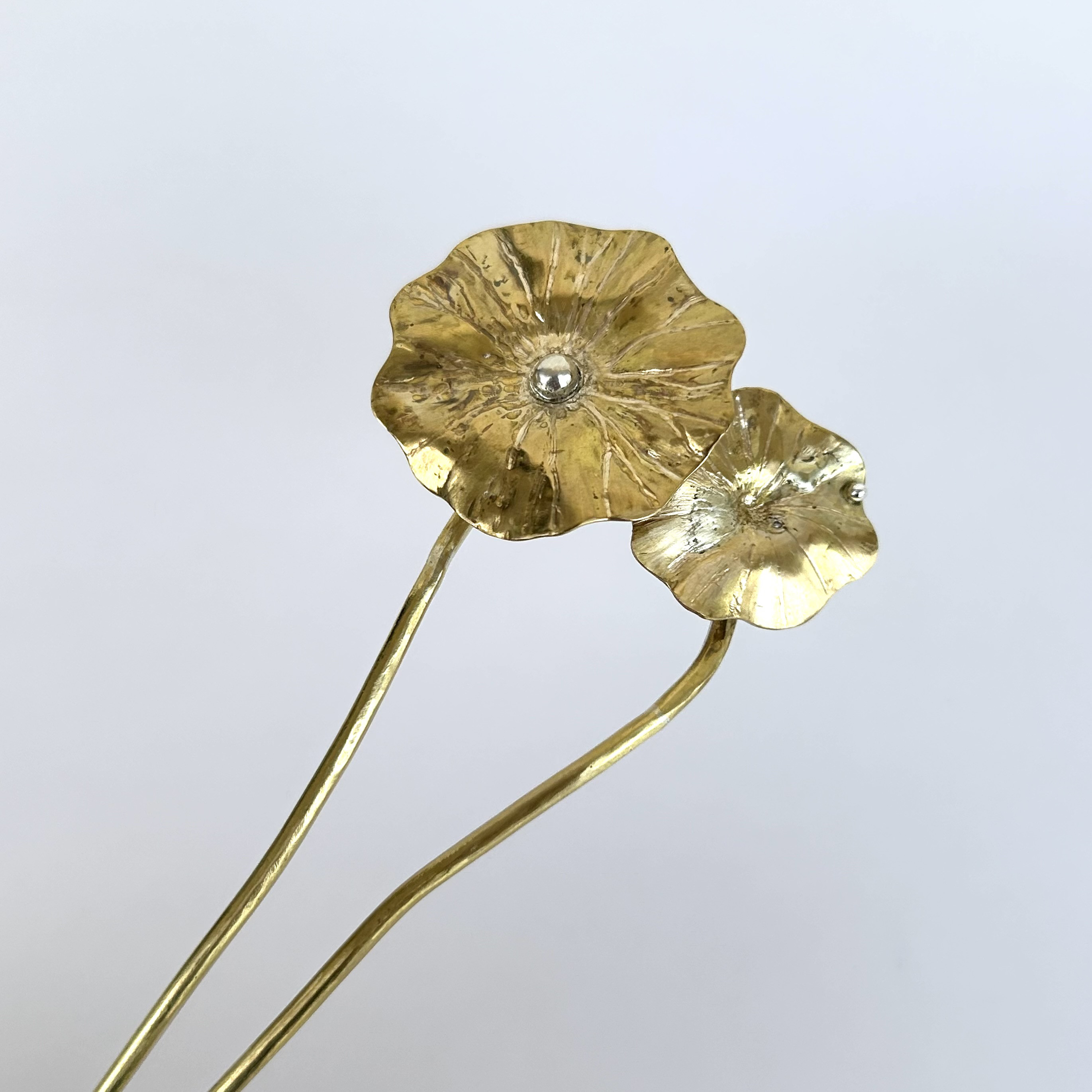 蓮の葉かんざし　刻印可能