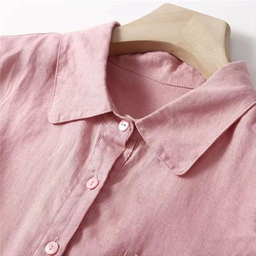 美品 ユニ yuni 半袖ワンピース 綿麻 コットンリネン ゆったり ピンク 美品 ユニ yuni 半袖ワンピース 綿麻 コットンリネン ゆったり