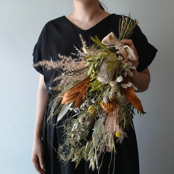 バンクシアとワイルドフラワーのブーケ（ドライフラワー） ブーケ