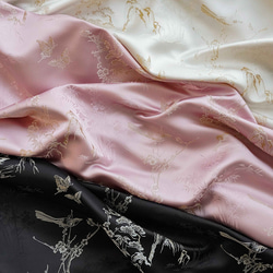 長さ1m ジャガード生地 大判 3色 サテン 綺麗 上品 色織 布 きじ 手芸