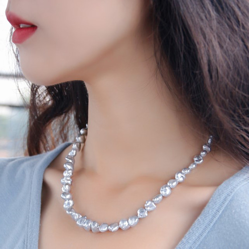 La Corser】オーシャンブルー 天然ワイルドケシ海水パールネックレス