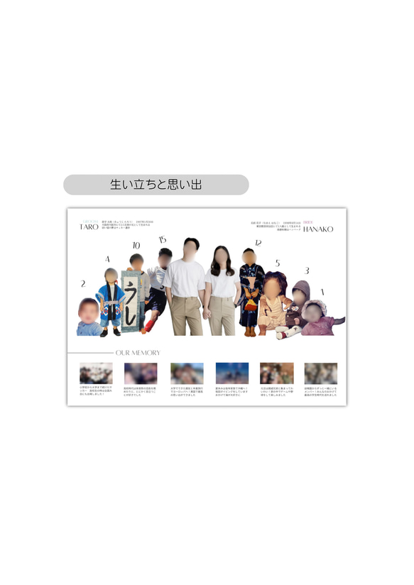 【モネ風】三つ折りプロフィールブック 3枚目の画像