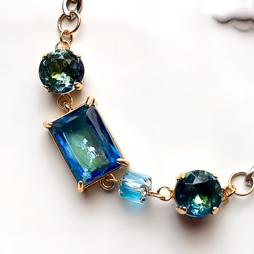 ヴィンテージ ドラゴンブレス ブレスレット ブルー×グリーン