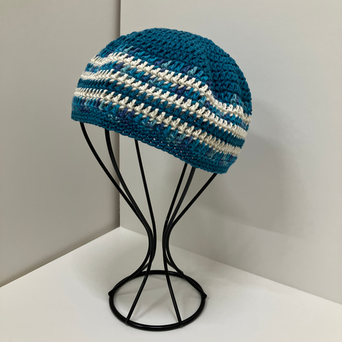 ハンドメイド 長編み ワッチ 年中使える綿100% ビーニー イスラム帽