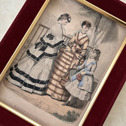 フランスアンティーク MAGASIN DES DEMOISELLES リトグラフ モード画