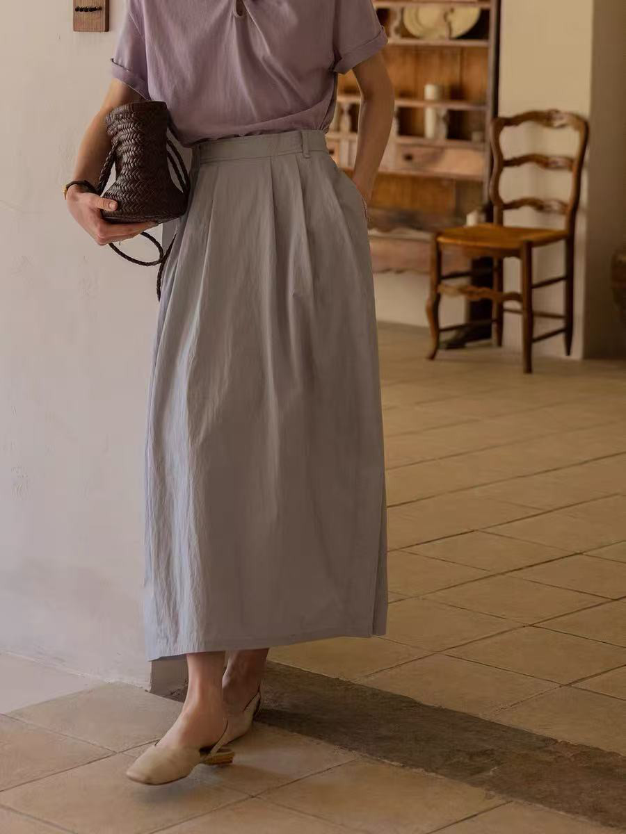 ウェストタック入りスカート　ロングスカート