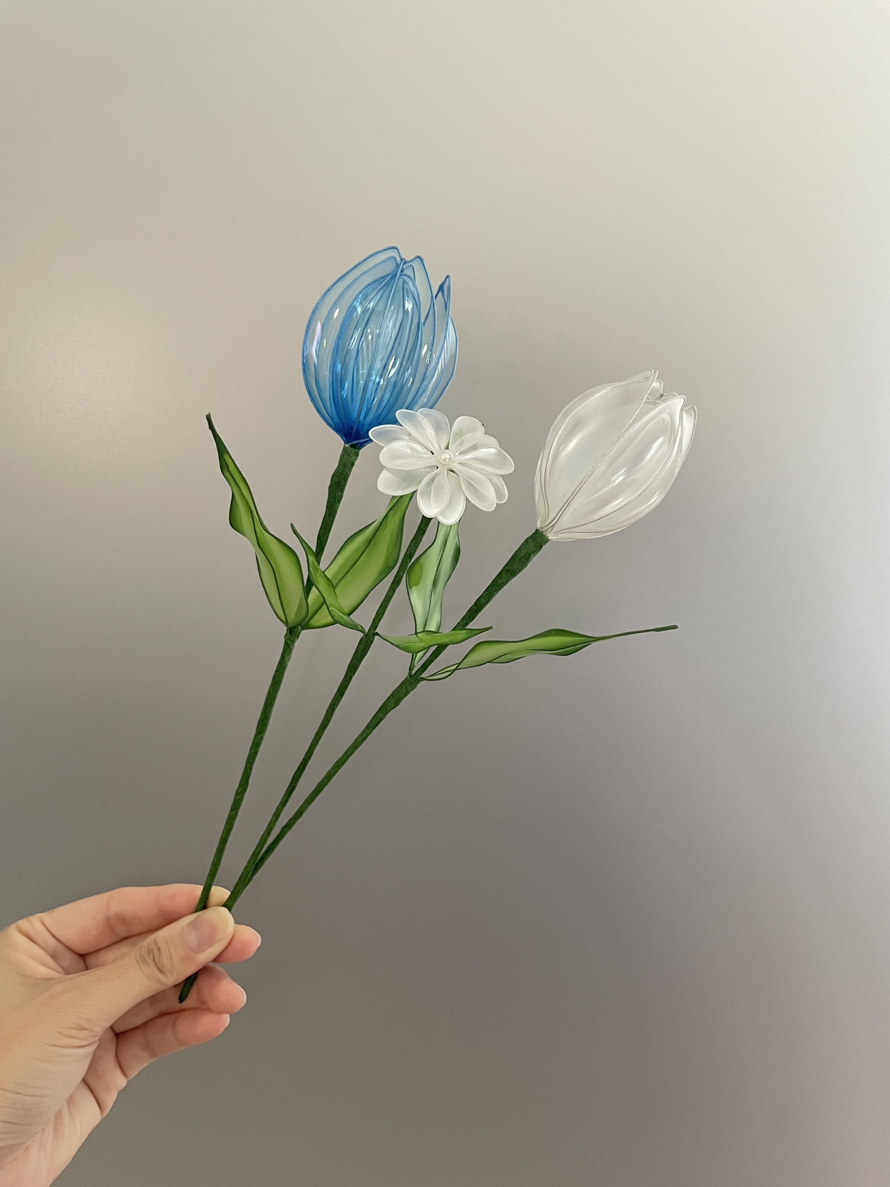 チューリップ　マーガレット　花束　アメリカンフラワー　ディップフラワー 花束♡ブーケ♡バラ♡カラー♡マーガレット♡ディップアート