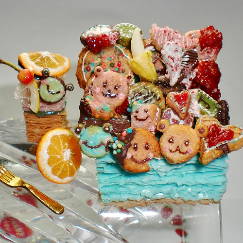 節分クッキー　うさぎ　フェイクスイーツ　樹脂粘土　スイーツデコ　食品サンプル 節分クッキー うさぎ フェイクスイーツ 樹脂粘土 スイーツデコ 食品