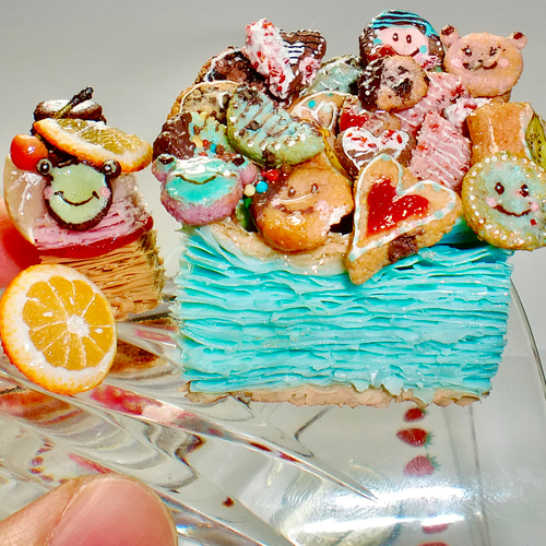 ⑤E サクサク クッキーパイ♪ フェイクスイーツ 樹脂粘土 ドール