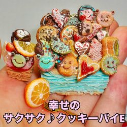 ⑤E サクサク クッキーパイ♪ フェイクスイーツ 樹脂粘土 ドール