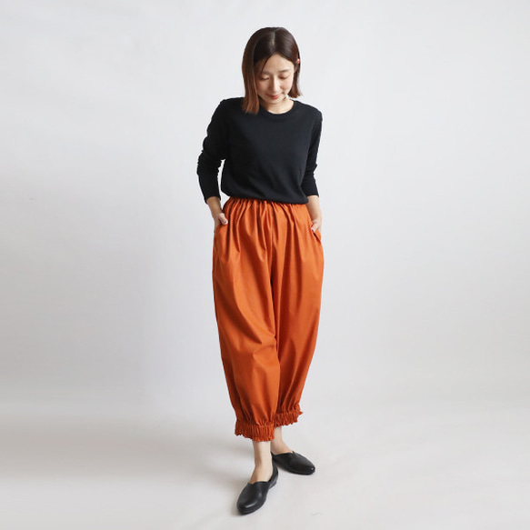 ＊ラスト２最終ＳＡＬＥ　８５ｃｍ　太ゴム入ギャザー裾バルーン パンツ　ワイド幅広ドロワーズ ジョッパーズゆったりF18A 5枚目の画像