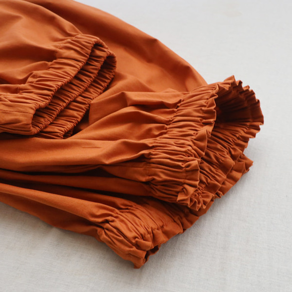 ＊ラスト２最終ＳＡＬＥ　８５ｃｍ　太ゴム入ギャザー裾バルーン パンツ　ワイド幅広ドロワーズ ジョッパーズゆったりF18A 6枚目の画像