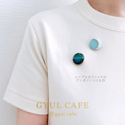 【受注生産】美濃焼タイルのマグネットブローチ 5枚目の画像