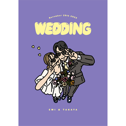 POP 画】似顔絵イラスト 結婚式 ウェルカムボード 似顔絵 wedding