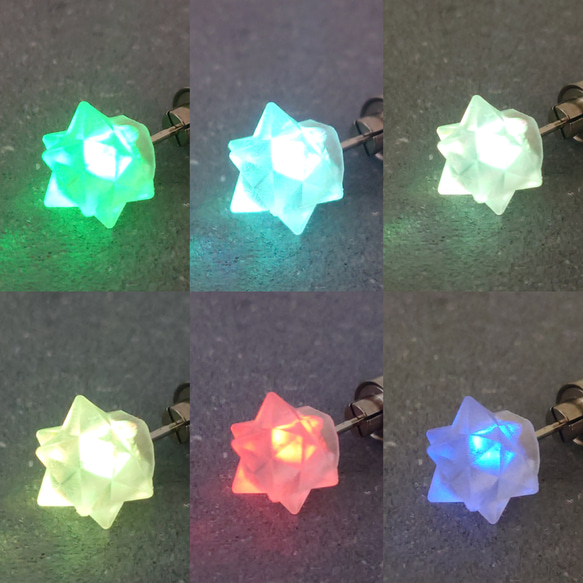 色が変わるよ！星のかけらピアス＋P-cuffs 2枚目の画像