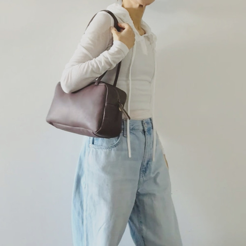 スモールボストン ブラックベリー 本革製 ボストンバッグ ボストン