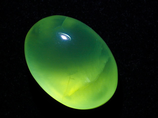 ★プレナイト★マスカット色ブラックトルマリン入り★16.4ct/18.1mm★天然石ぶどう石オーバルシェイプ カボション