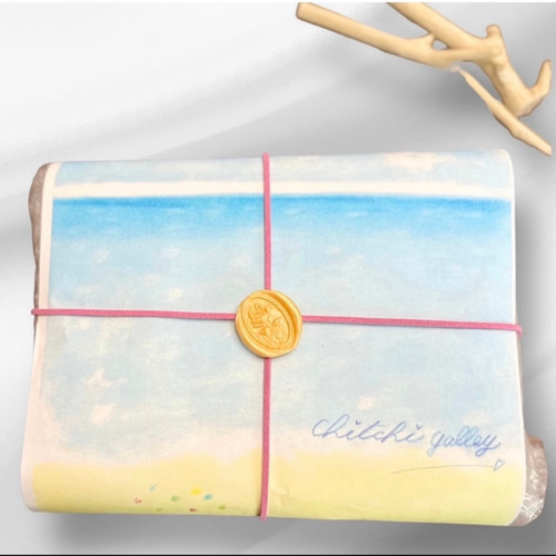 シーグラスアート no75 『イニシャルAの天使さん』パステルアート 天使