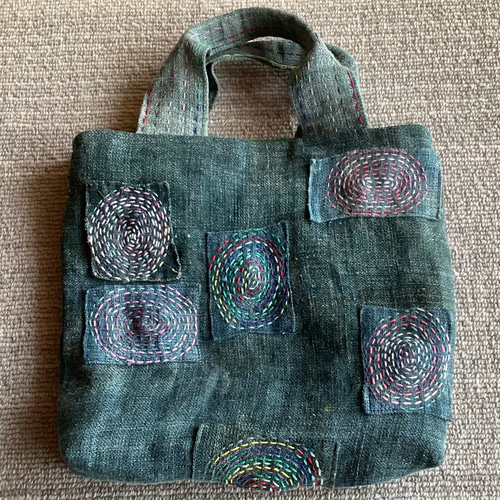 蚊帳に刺し子のバック トートバッグ ひだまり 通販 19475685｜Creema