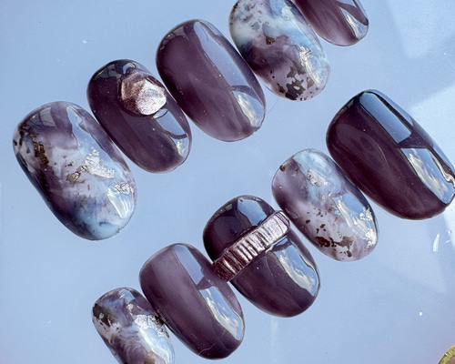 送料無料》宵の霧 - twilight haze nuance nail ネイルチップ（つけ爪