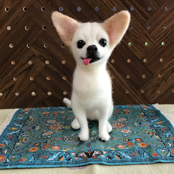 送料込み。トイプードルアプリコットちゃん。立ちポーズ。 トイプードル立ち姿（アプリコット） 羊毛フェルト コーギー