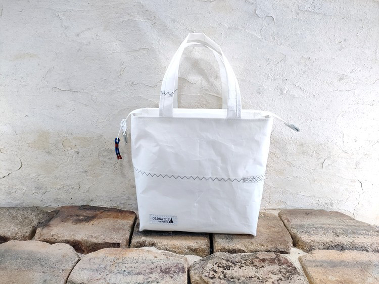 トートバッグ 【OS-009】オールドセイルズ／USEDセイル／セイルバッグ／ヨット／ハンドメイドバッグ ウィンチ