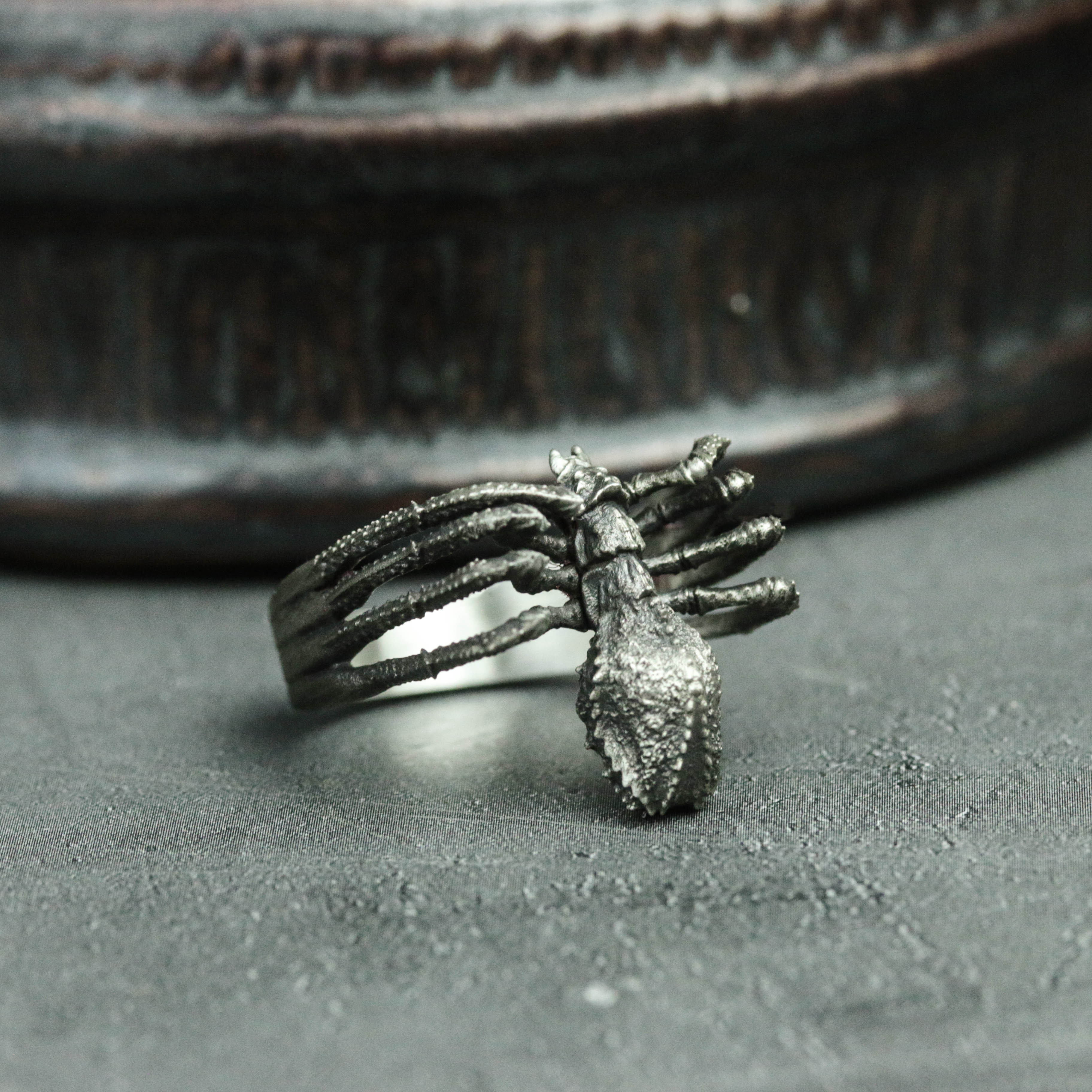 supaiダー・エmbureisu - 925シルバー蜘蛛林グ - 指に寄り添うペットスパイダーringu