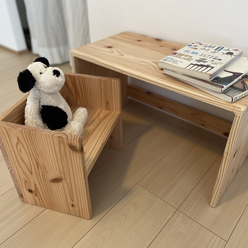 幼児〜3歳向け家具 送料がお得なセット販売 高さが選べる椅子1台&コの