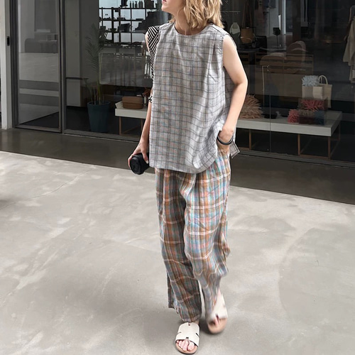 麻100％ リラックス ワイドパンツ】（2color）リネンゆったりパンツ