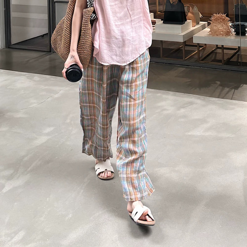 麻100％ リラックス ワイドパンツ】（2color）リネンゆったりパンツ