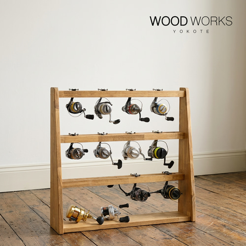 WOOD WORKS 日本製 リールスタンド 片面タイプ （サイズ：L）4Collars