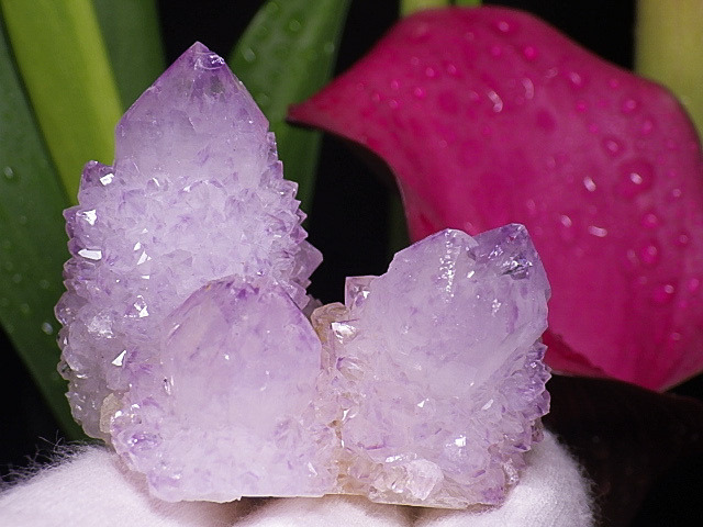 ★カクタスクォーツアメジスト★46ｍｍ/54.4g★スピリットクォーツ★精霊水晶クラスター天然石紫水晶群生原石鉱物