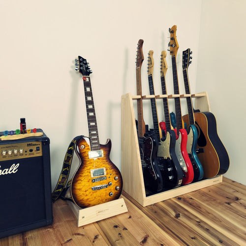 WOODWORKS ギタースタンド 1本掛 エレキギター用 ラッカー塗装対応